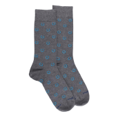 Herrensocken aus Baumwolle mit Hufeisenmuster - Hellgrau | Doré Doré