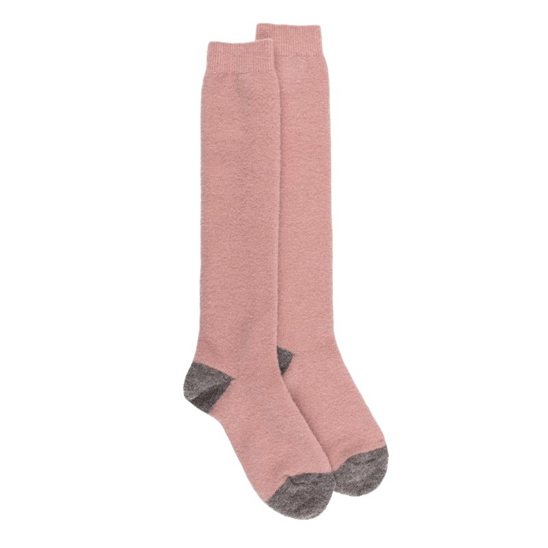 Lange Socken für Damen aus Polarwolle - Rosa | Doré Doré