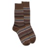 Herrensocken aus Baumwolle mit feinen mehrfarbigen Streifen - Holz & camel