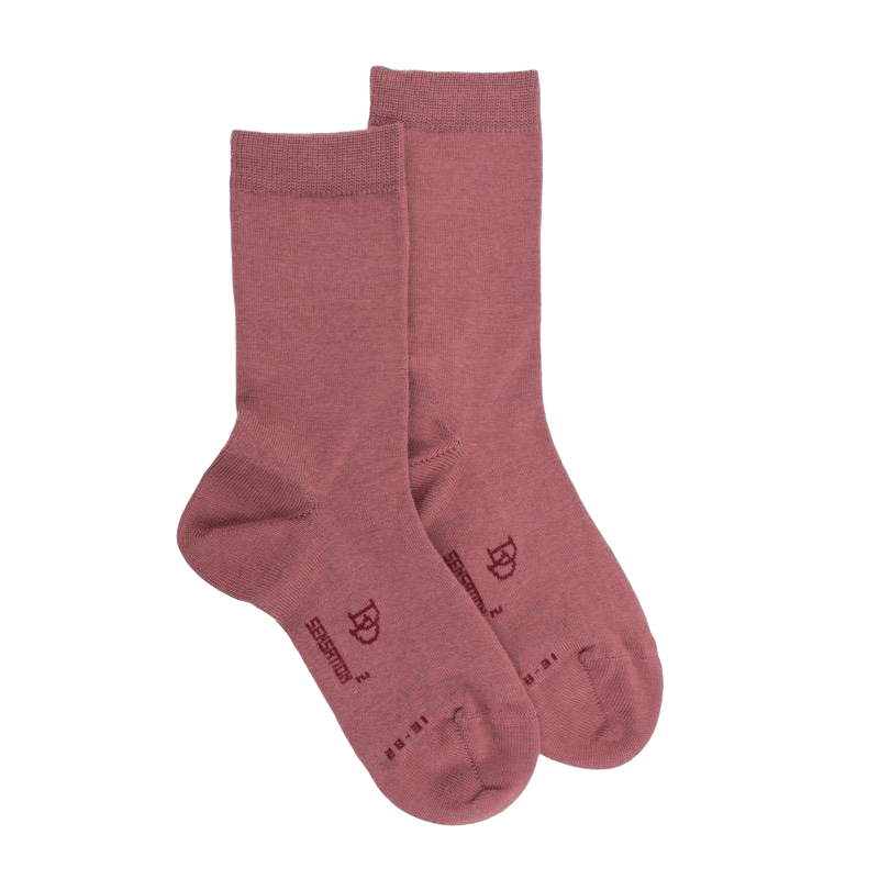 Kindersocken aus Wolle und Baumwolle - Rosa | Doré Doré