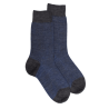 Herrensocken Kaviar aus Merinowolle - Grau & blau