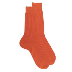 Luxus Socken aus merzerisierter Baumwolle - Orange