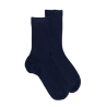 Damensocken gerippte Baumwolle lisle - Blau