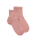 Kinder Socken aus Baumwolle lisle mit Lochmuster und Glitzer-Kontrastbündchen - Rosa