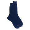 Herren Socken aus gerippter Baumwolle Lisle - Blau