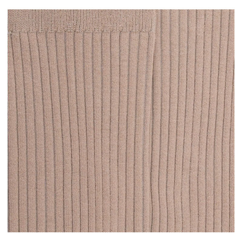 Damensocken gerippte Baumwolle lisle - Sand | Doré Doré