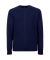 Unisex-Pullover aus Wolle und Alpaka mit Rundhalsausschnitt und Rautenmuster - Blau & ziegelrot