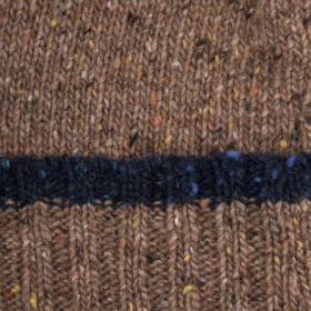 Unisex Mütze aus Wolle - Creme & dunkelblau | Doré Doré