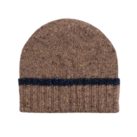 Unisex Mütze aus Wolle - Creme & dunkelblau | Doré Doré