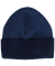 Mütze aus Merinowolle mit Karomuster - Blau