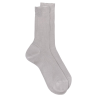 Gerippte Socken für Herren aus 100% durchgefärbtem schottischem Garn - Grau
