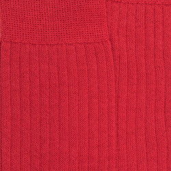 Gerippte Socken aus Wolle - Rot