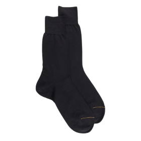 Luxus Socken Dore Dore aus Merinowolle und Seide - Schwarz