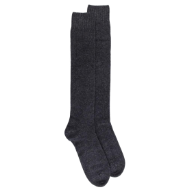 Lange Socken aus Wolle und Kaschmir für Herren - Dunkelgrau | Doré Doré