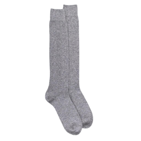 Lange Socken aus Wolle und Kaschmir für Herren - Hellgrau | Doré Doré