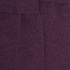 Lange Socken aus Wolle und Kaschmir für Herren - Brombeerviolett | Doré Doré