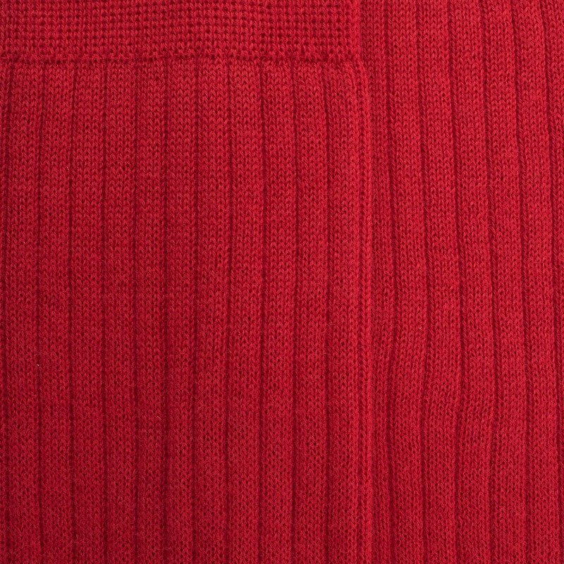Lange Socken aus gerippter Wolle für Herren - Rot | Doré Doré