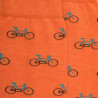Herren Socken aus Baumwolle mit Fahrrad Muster - Orange/Blau | Doré Doré
