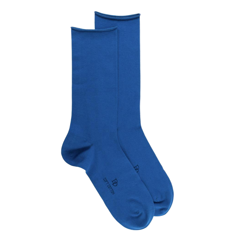Herren-Socken aus ägyptischer Baumwolle mit Rollrand - Blau | Doré Doré