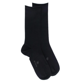 Rollbündchen Socken für Damen - Schwarz