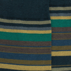 Ausgefallene Wollsocken mit Streifen-Muster - Grün