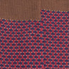 3-farbige Socken aus Wolle - Braun, Blau und Bordeauxrot