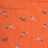 Herren Socken aus Baumwolle mit Hunde Muster - Orange | Doré Doré