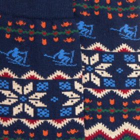 Herrensocken aus Baumwolle mit Weihnachtsmotiv - Blau | Doré Doré