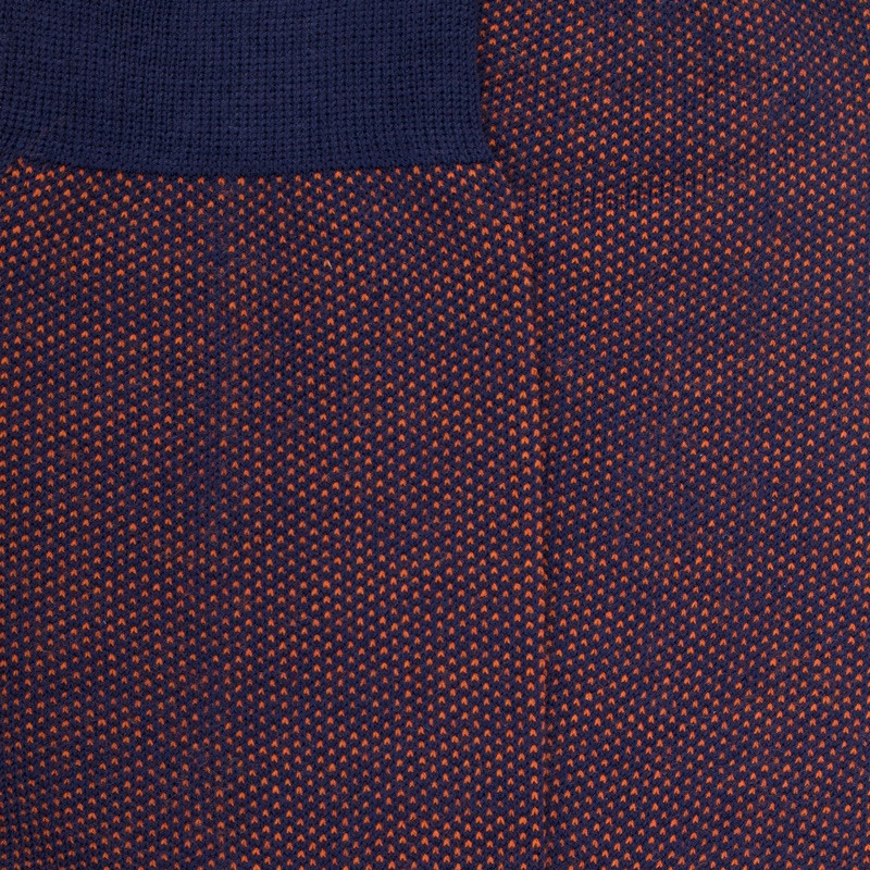 Herrensocken Kaviar aus Merinowolle - Blau & orange | Doré Doré