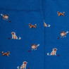 Herrensocken aus Baumwolle mit Hunde Muster - Blau | Doré Doré