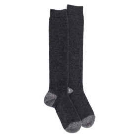 Lange Socken für Herren aus Polarwolle - Dunkelgrau & oxfordgrau | Doré Doré