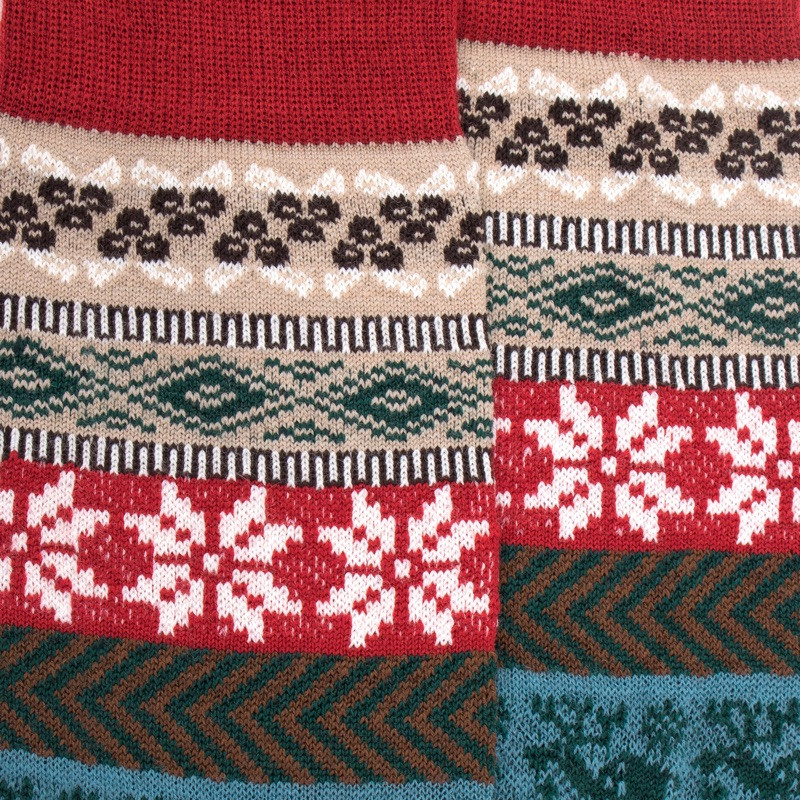 Herrensocken aus Wolle mit Weihnachtsmotiv - Sahara Beige | Doré Doré