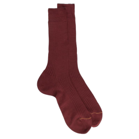 Luxus Socken aus Wolle - Burgund Farbe