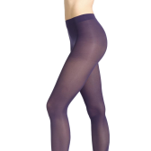 Gemusterte blickdichte Strumpfhose - Microfaser 50 DEN - Violett