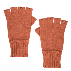 Fingerlose Unisex Handschuhe aus Wolle und Kaschmir - Orange | Doré Doré