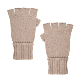 Fingerlose Unisex Handschuhe aus Wolle und Kaschmir - Beige | Doré Doré