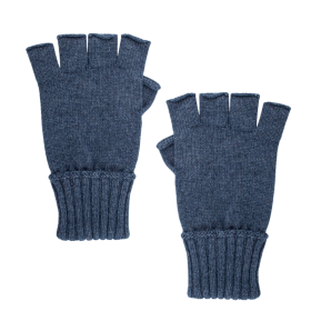 Fingerlose Unisex Handschuhe aus Wolle und Kaschmir - Blau | Doré Doré