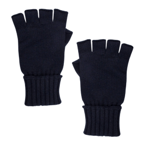 Fingerlose Unisex Handschuhe aus Wolle und Kaschmir - Navy Blau | Doré Doré