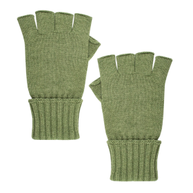 Fingerlose Unisex Handschuhe aus Wolle und Kaschmir - Grün | Doré Doré