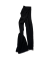 Schwarzer Fleece-Schal mit grauem Rand