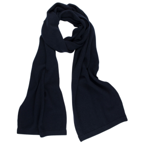 Einfarbiger Unisex-Schal aus Wolle und Kaschmir - Navy Blau | Doré Doré