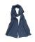 Einfarbiger Unisex-Schal aus Wolle und Kaschmir - Blau