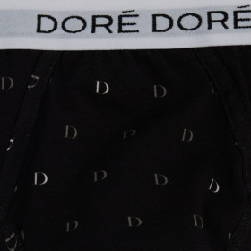 Herren-Slip aus Baumwolle mit 'D'-Muster - Schwarz | Doré Doré