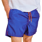 Badeshorts Doré Doré mit runde Muster - Blau