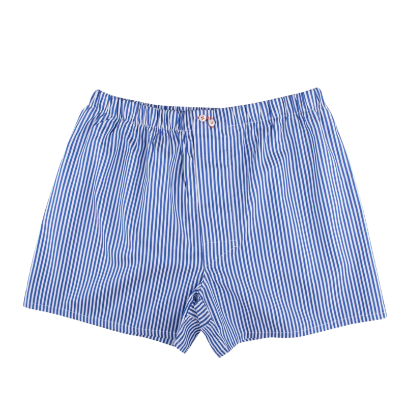 Herren-Boxershorts aus reiner Baumwolle - Blau | Doré Doré