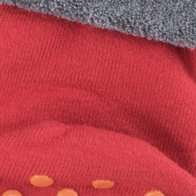 Anti-Rutsch-Socken Doré Doré für Kinder - Rot und grau