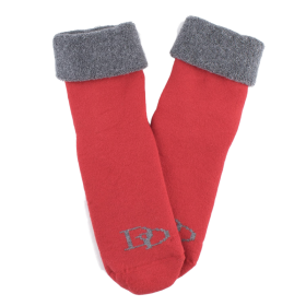 Anti-Rutsch-Socken Doré Doré für Kinder - Rot und grau