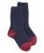 Socken aus Fleece - blau und rot
