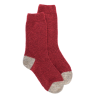 Socken aus fleece - Rot und beige