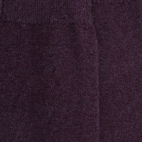Lange Socken aus Wolle und Kaschmir für Damen einfarbig - Brombeerviolett | Doré Doré
